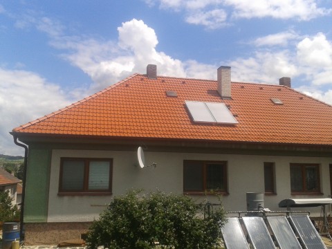 Solární ohřev v Červené Lhotě u Třebíče