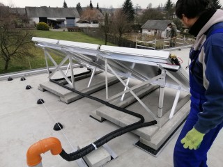 Pohled na zadní část konstrukce