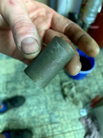 vyčistěné sítko filtru