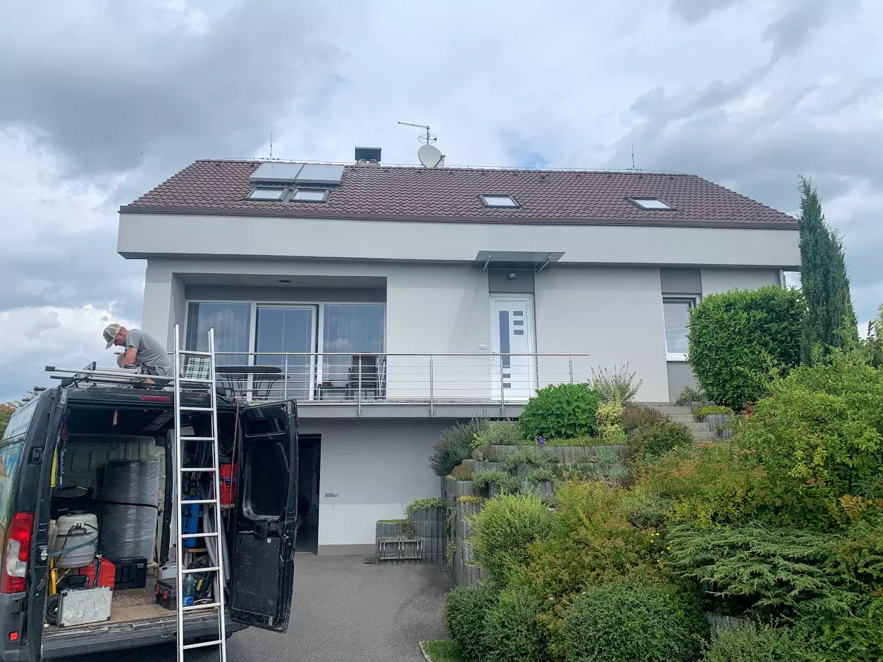 Solární ohřev v Husinci