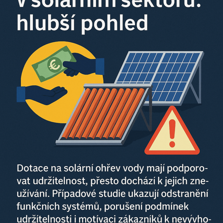 Zneužívání dotací v solárním sektoru